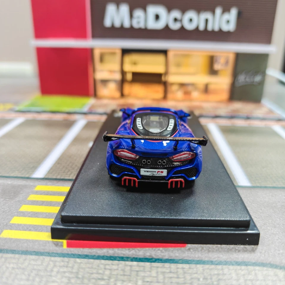 Rhino Modelo Hennessey Venom F5 Azul Edición Abierta Diecast Car Model Collection Foto 4 de 4