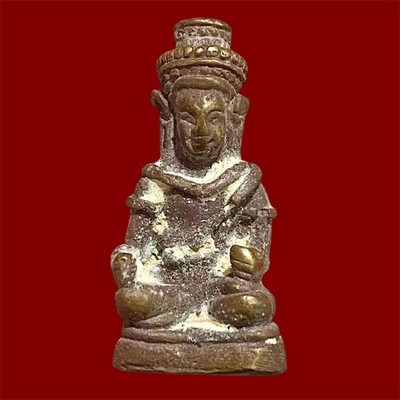 Rare Chiang Rung Buddha Narayana Magic Wealth Protect Thai Amulet Antique Statue
