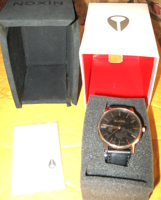 Nixon Bring it The Porter 50mm Quartz Men's Black/Gold Wristwatch NEW in BOX