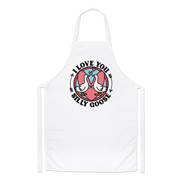 Gift Base SchüRze Mit Spruch I Love You Silly Goose WeißE 100% Polyester 86X60Cm-image