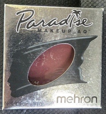 Mehron Paradise Makeup AQ Red Face & Body Makeup Cake Stage FX 1.4 oz New $0Ship