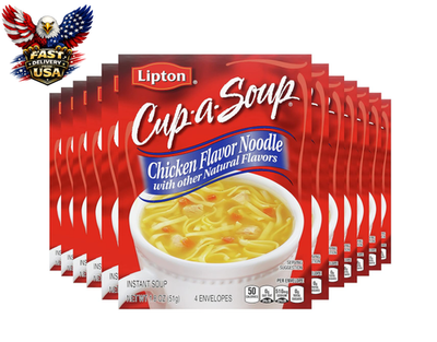 #ad Instant Cup Soup Chicken Noodle w White Meat Flavor 1.8oz 4ct Box Pack of 12 $32.90