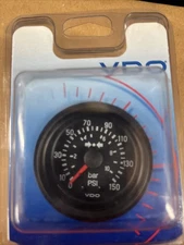 NEW VDO MECHANICAL AIR PRESSURE GAUGE  150-905 GA-52 150PSI 1/8-27 BIN OBO