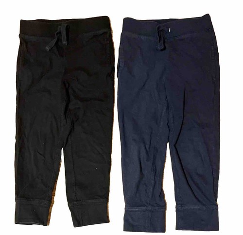GAP Two Pull-On Joggers Soft Pants Black and Blue 100% Cotton Boys Size 4