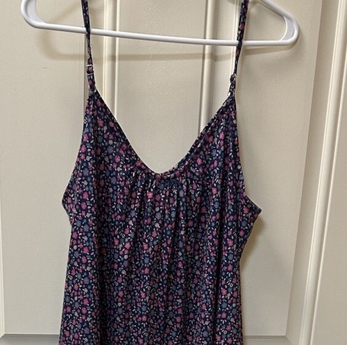 ANRABESS Mono Mujer Grande Azul con Rosa Floral Correas de Espagueti Boho Hippie - Imagen 8 de 9