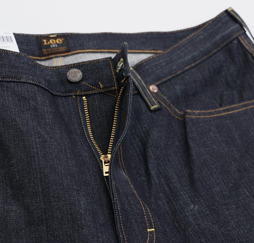 Lee 101 Rider Men's Jeans Japanese Dry Selvedge Denim 13.75 oz Made in Italy New - Picture 6 of 20