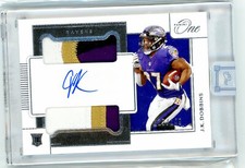 2020 Panini One Football Dual Rookie Patch Autograph ##42 J.k.Dobbins #115/149