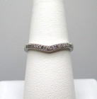 14K White Gold 21 Diamond Pave Chevron Ring Size 7 — photo 3