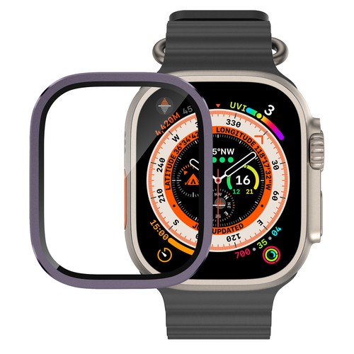 Apple Watch Ultra 49 mm Aluminiumlegierung Metall Rahmen Displayschutzfolie Hartglas - Bild 8 von 9