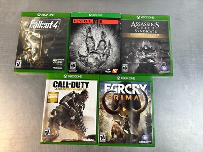 Xbox One Game Lot of 5 - Call of Duty, Fallout 4, Far Cry, Evolve, Assassins