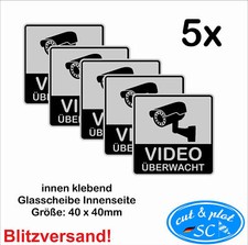 Videoüberwachung Aufkleber – PVC-Vinyl, 300x200 Mm, Wetterfest Für Außenbereich