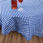NEW Rans Gingham Round Tablecloth Blue 180cm