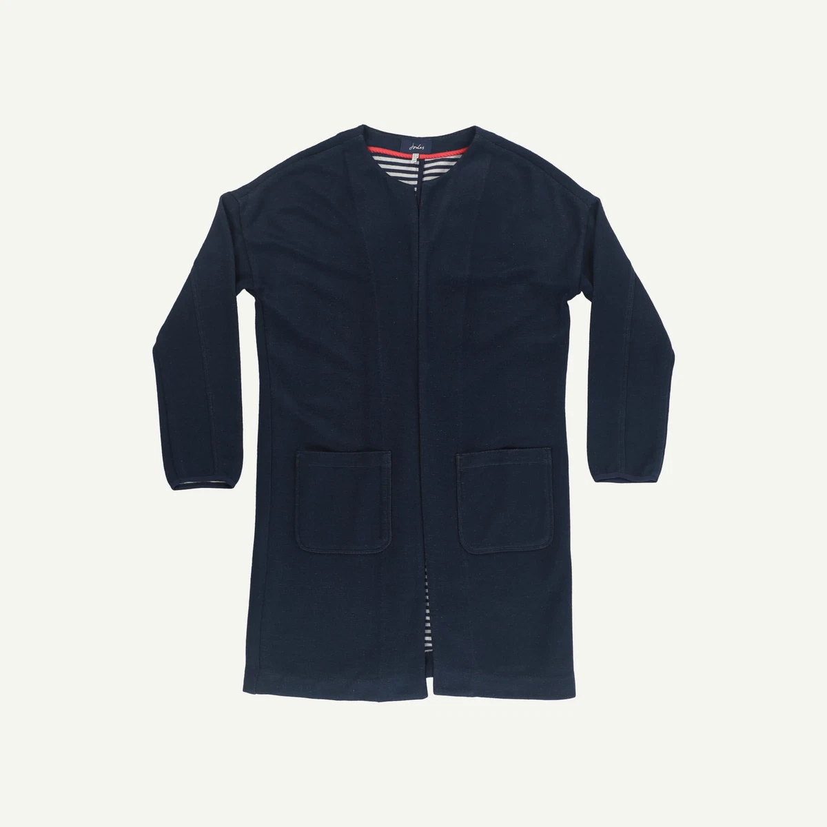 Joules Womens Navy Cotton blend Long sleeved Cardigan Size 10 eBay