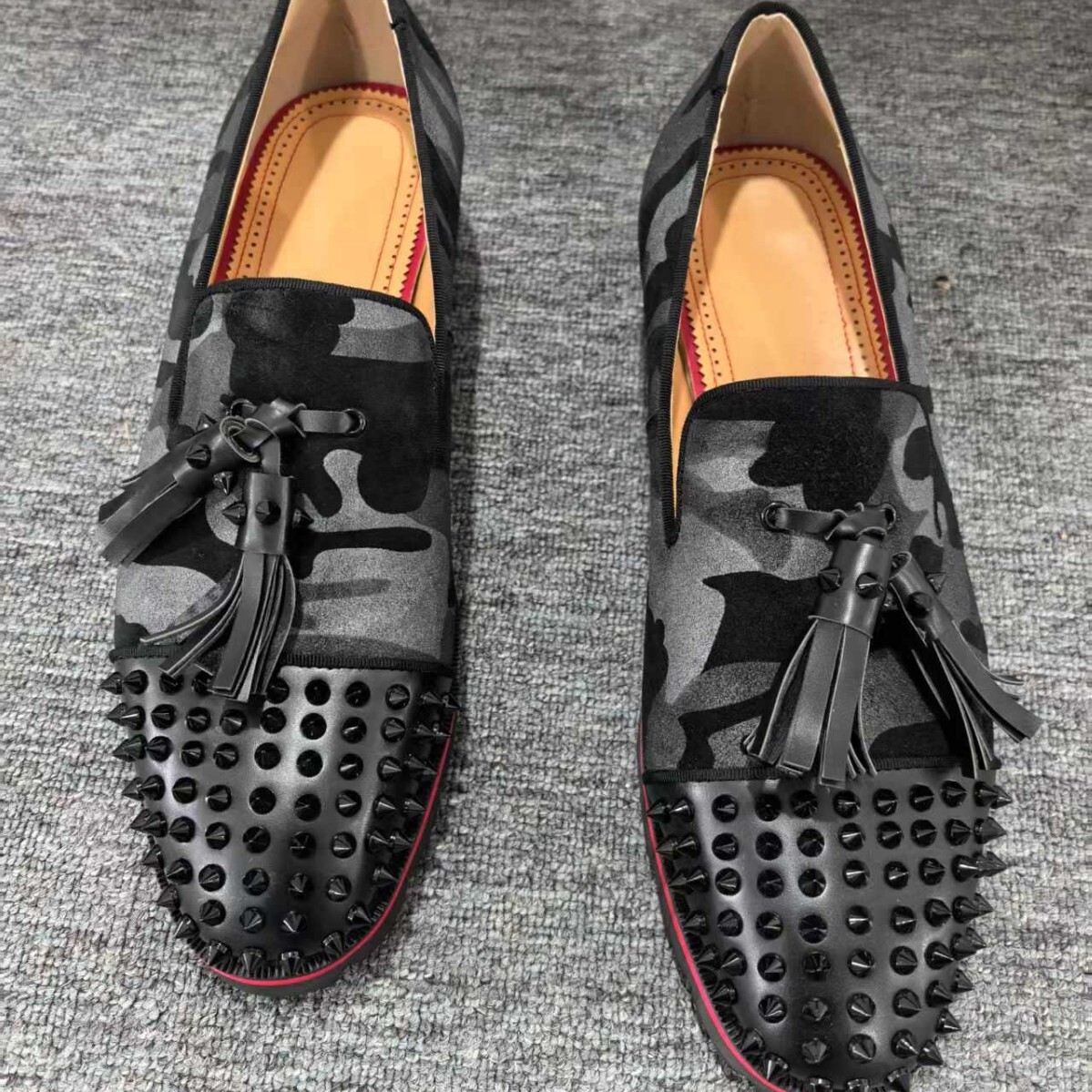 SAOLA Scarpe eleganti in pelle stile britannico da uomo nappe rivetti nightclub sera festa DJ