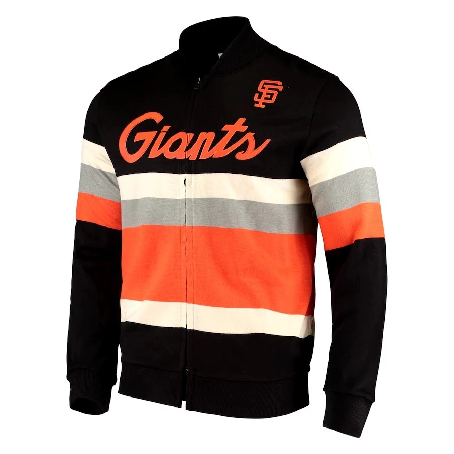 San Francisco Giants Sweater Dugout Jacket Retro Mitchell & Ness Small New MLB - Image 2 of 4