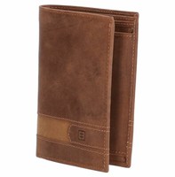 GeldböRse-Portmonee-Geldbeutel-Leder-Braun Cognac Hochformat-13X10X2Cm-Bowatex