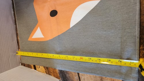 2 Pillow Covers For Baby/Toddler Nursery 1 Fox 1 Numbers Orange, Gray And White - Picture 7 of 12