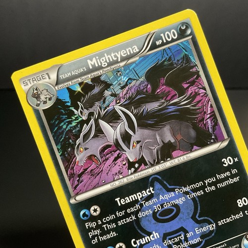 Team Aqua's Mightyena 18/34 XY Double Crisis 2015 LP - Picture 3 of 8