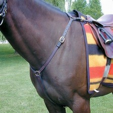 Nunn Finer Adjustable Leather Hunting Breastplate, Brown or Black, Brass or Zinc