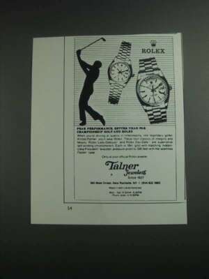1984 Talner Rolex Day-Date & Lady-Datejust Watch Ad