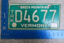 1977 77 VERMONT VT LICENSE PLATE TAG D4677