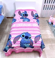 Disney Stitch Rosa Copriletto Trapuntato 150x250cm Letto Singolo Trapunta Estiva