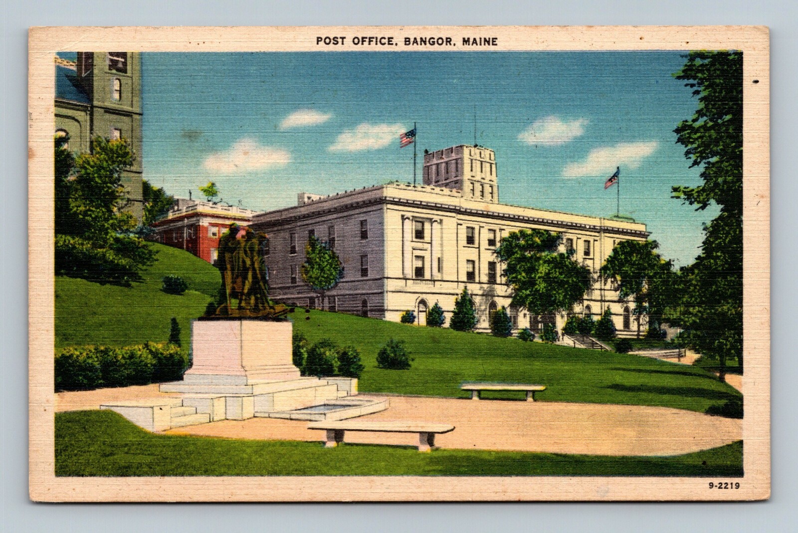 Maine Me Bangor Post Office Postcard POSTED eBay