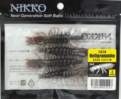 Nikko Hellgrammite 3 In Peppergum Long Lasting Soft Bait Fishing Lure - Foto 7