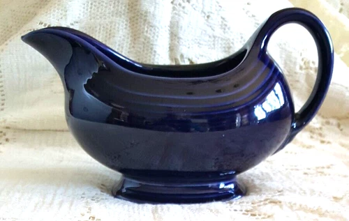 Vintage Fiesta Fiestaware Cobalt Blue Gravy Boat Homer Laughlin USA