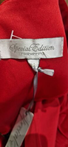 NWT Special Edition Redherring Red Satin Evening Party Drss Size 12 - Picture 9 of 11