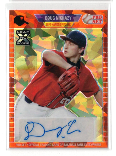 2021 Leaf Pro Set Metal RED Ice RC AUTO Doug Nikhazy Guardians Rookie Autograph