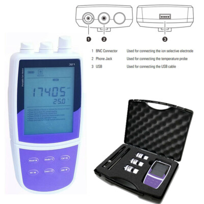 Cadmium Ion Meter Cd Ion Concentration Tester with 2 to 5 Points Calibration