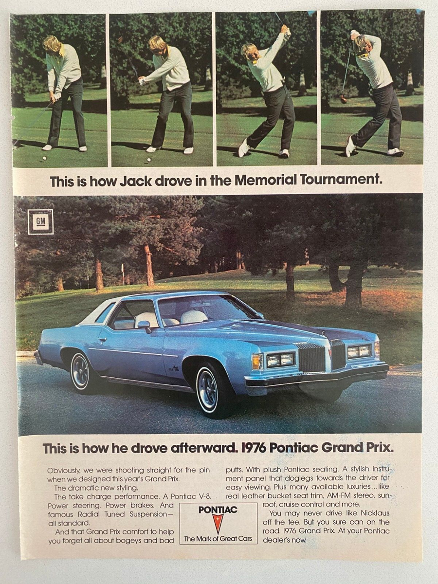 Pontiac Grand Prix Jack Nicklaus Memorial Tournament Vintage 1976