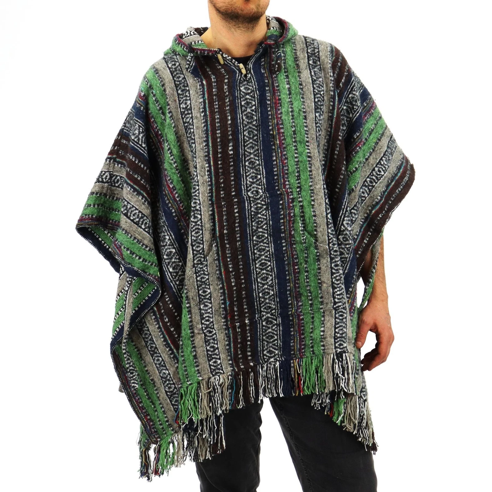 Poncho Hooded Cotton Woven Unisex Adults Warm Cold Dip Robe Green
Opens in a new window or tab