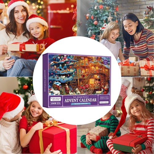 Advent Calendar 2023 Jigsaw Puzzles 24 Parts 1008 Pieces Jigsaw Puzzles Gift - Picture 3 of 12