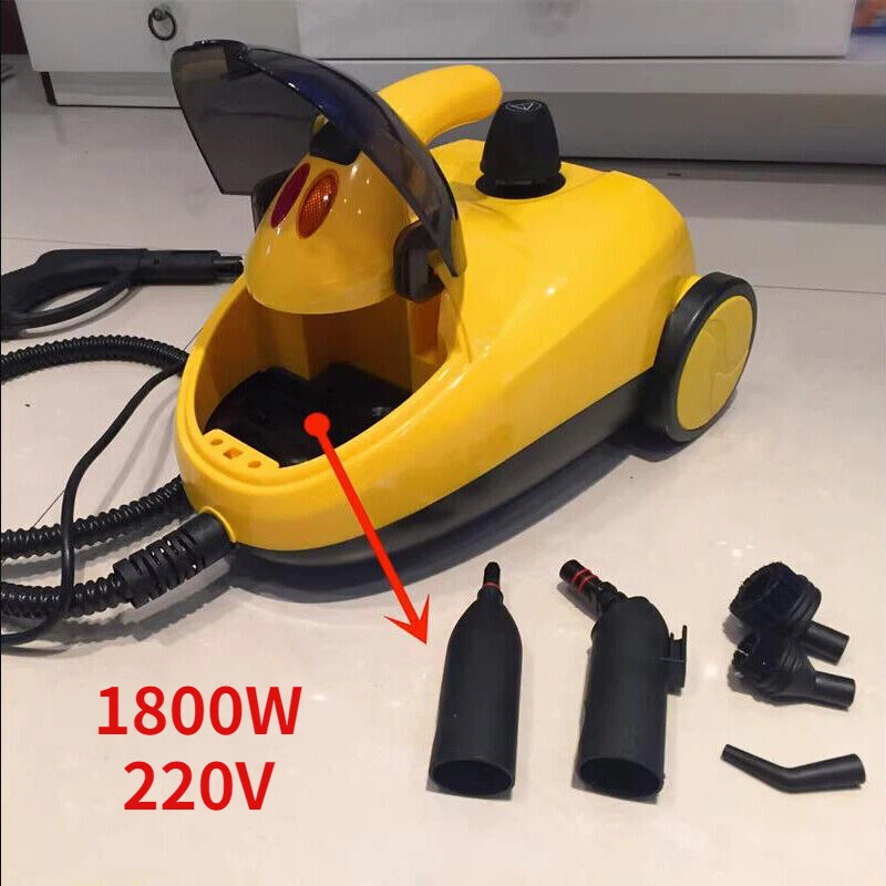 1800W Lampblack Cleaner Machine Car Upholstery Carpet Floor Steamer Cleaning--