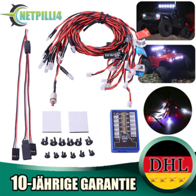 RC Car Lights 12 LED Assemble Lighting System Simulation Blinklichter Kits DE