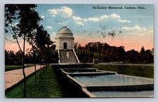 Cartolina Ohio Canton McKinley Memorial Piscina Riflettente 1914 G540