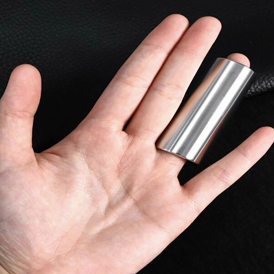 UP 4Pcs Guitar Slide Glass and Stainless Steel Finger Tubes for Guitar Bass 60mm - image 4 of 4