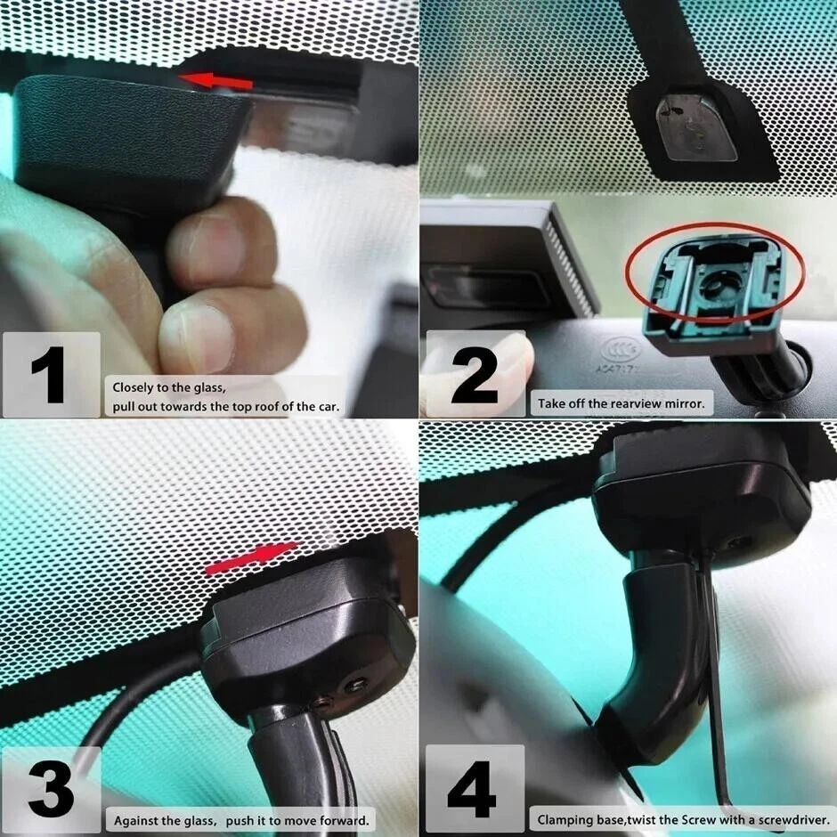 Car Rear View Mirror Monitor with No1 Bracket Backup Camera For Toyota Ford Jeep - Image 3 of 4