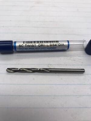 1 pc.  9/64 SOLID CARBIDE JOBBERS DRILL. OSG
