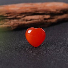 Natural Red Agate Quartz Crystal Heart Gemstone Specimen Semi Precious Palm Rock