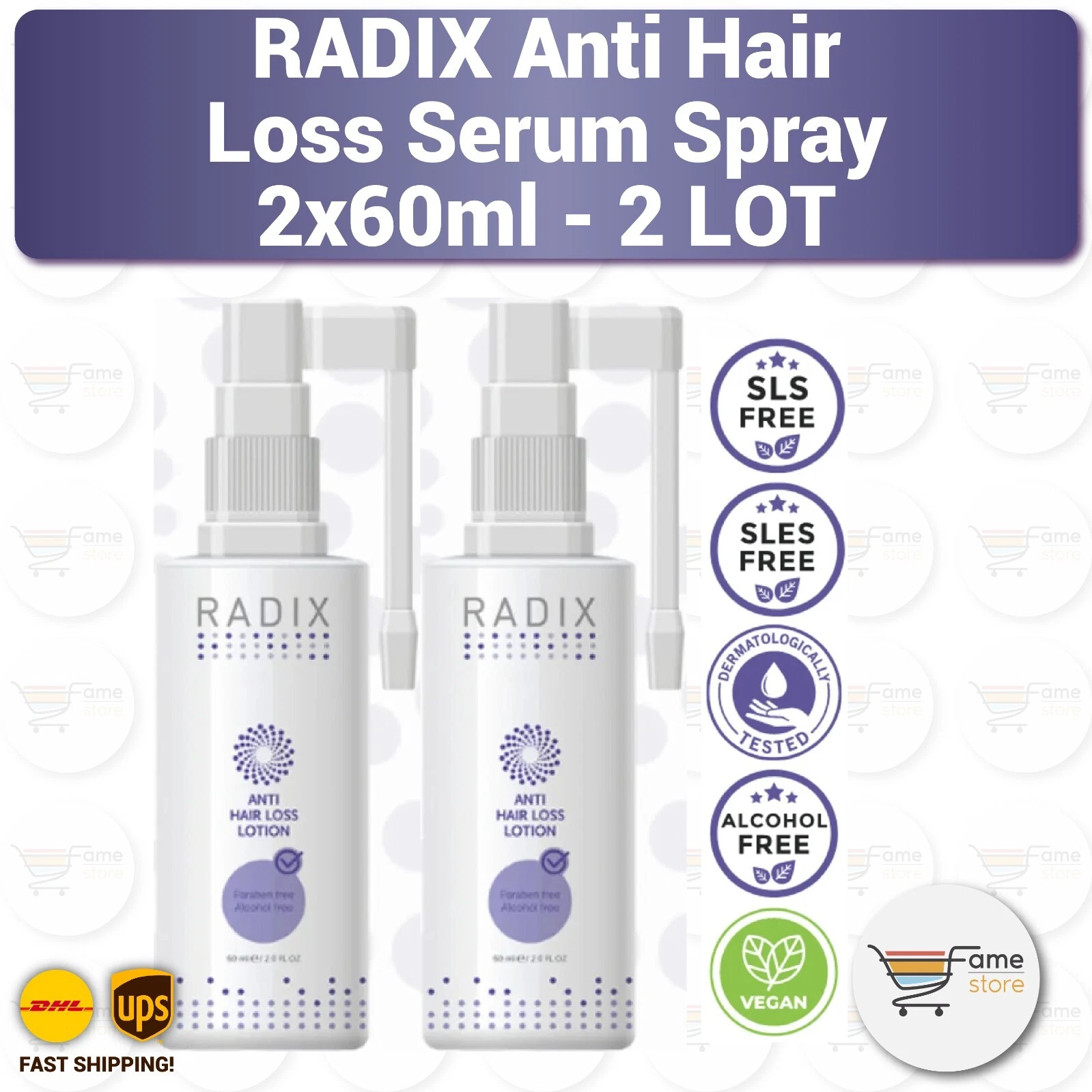 RADIX Anti Hair Loss %5 Procapil Lotion, Hair Serum Spray 2 LOT (2x60ml)
Opens in a new window or ta