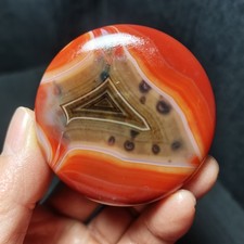 TOP 91.4G  Natural Polished Silk Banded Lace Agate Stone Madagascar  W40