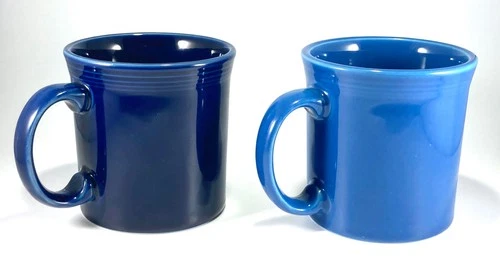 2x Fiestaware Java Mug Lot Blue Lapis Twilight 12oz Fiesta Ware D Handle HLC