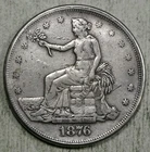 Opium or Box Dollar, 1876-S U. S. Trade Dollar, Hinge Works   0206-12