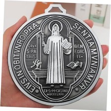  Home Blessing and Protection 5" Large St Benedict Medal Statue, St Benedict-3