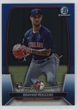 2023 Bowman Chrome Blue Refractor 98/150 Brayan Rocchio #26 0m5h