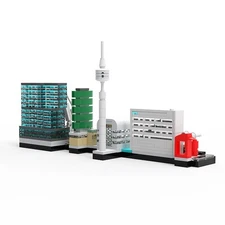 Compatible Rotterdam Skyline with 8 Unique Buildings 656 Building Toys