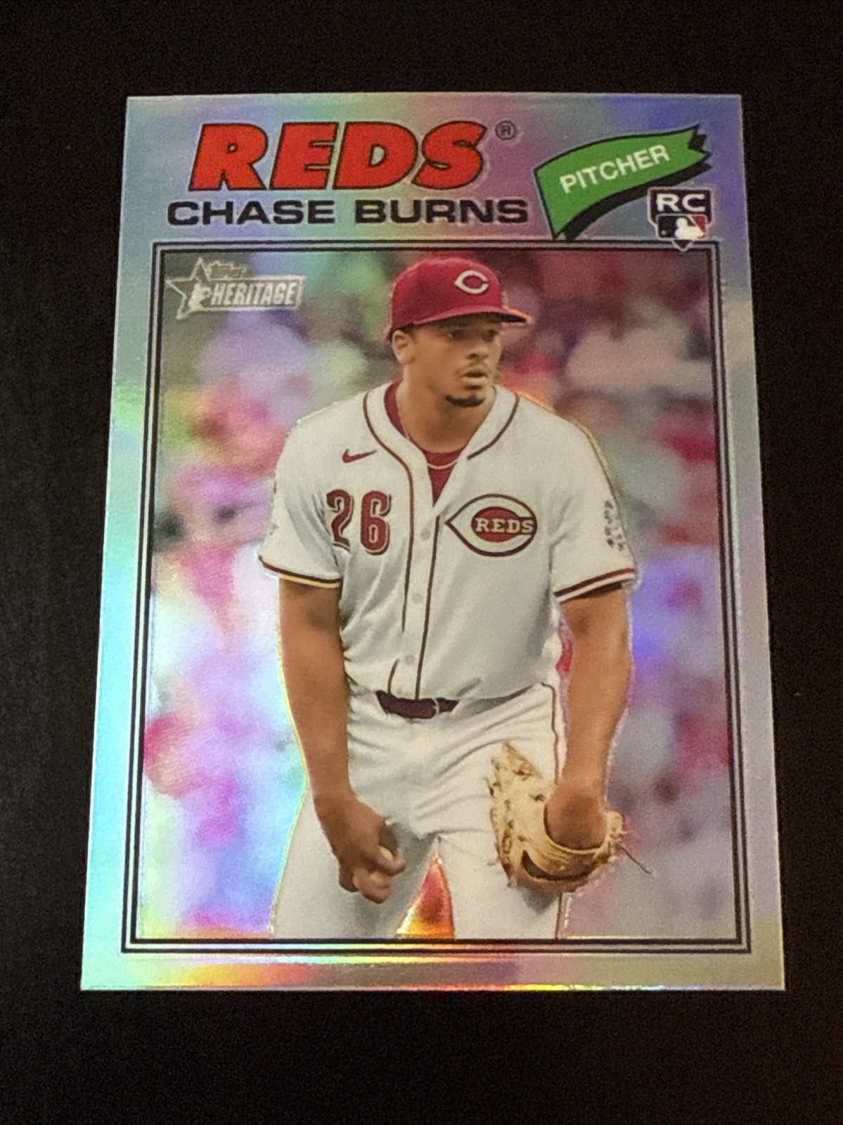 2026 Topps Heritage Chase Burns #212 RC Chrome Refractor Cincinnati Reds